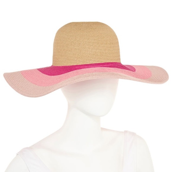 Nwt August Hat Co Rainbow Pink Floppy 